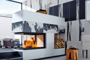 Spartherm 3 side glass in fireplace