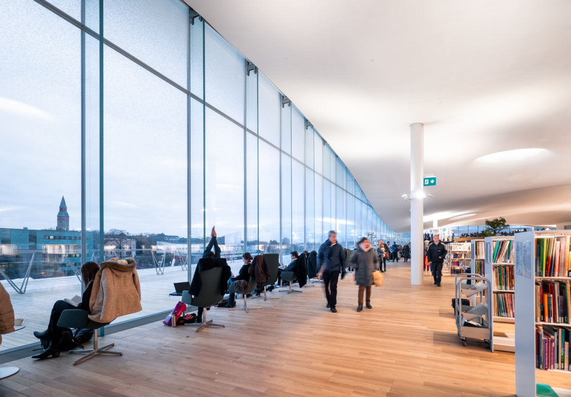 Oodi-library in Helsinki inside view